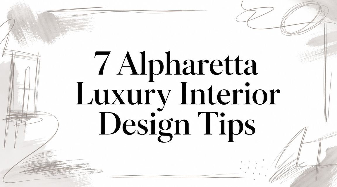 7 Alpharetta Luxury Interior Design Tips