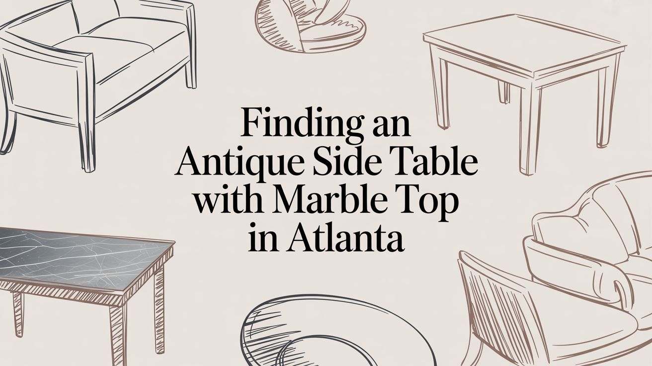 Finding an Antique Side Table with Marble Top in Atlanta