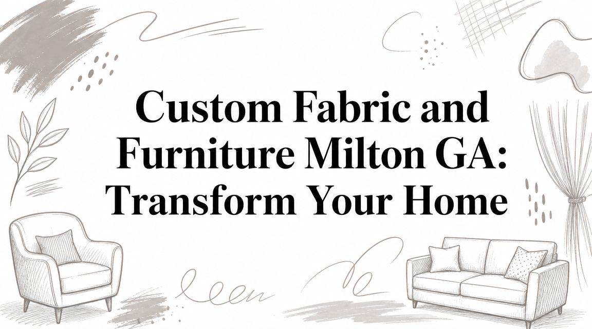 Custom Fabric and Furniture Milton GA: Transform Your Home