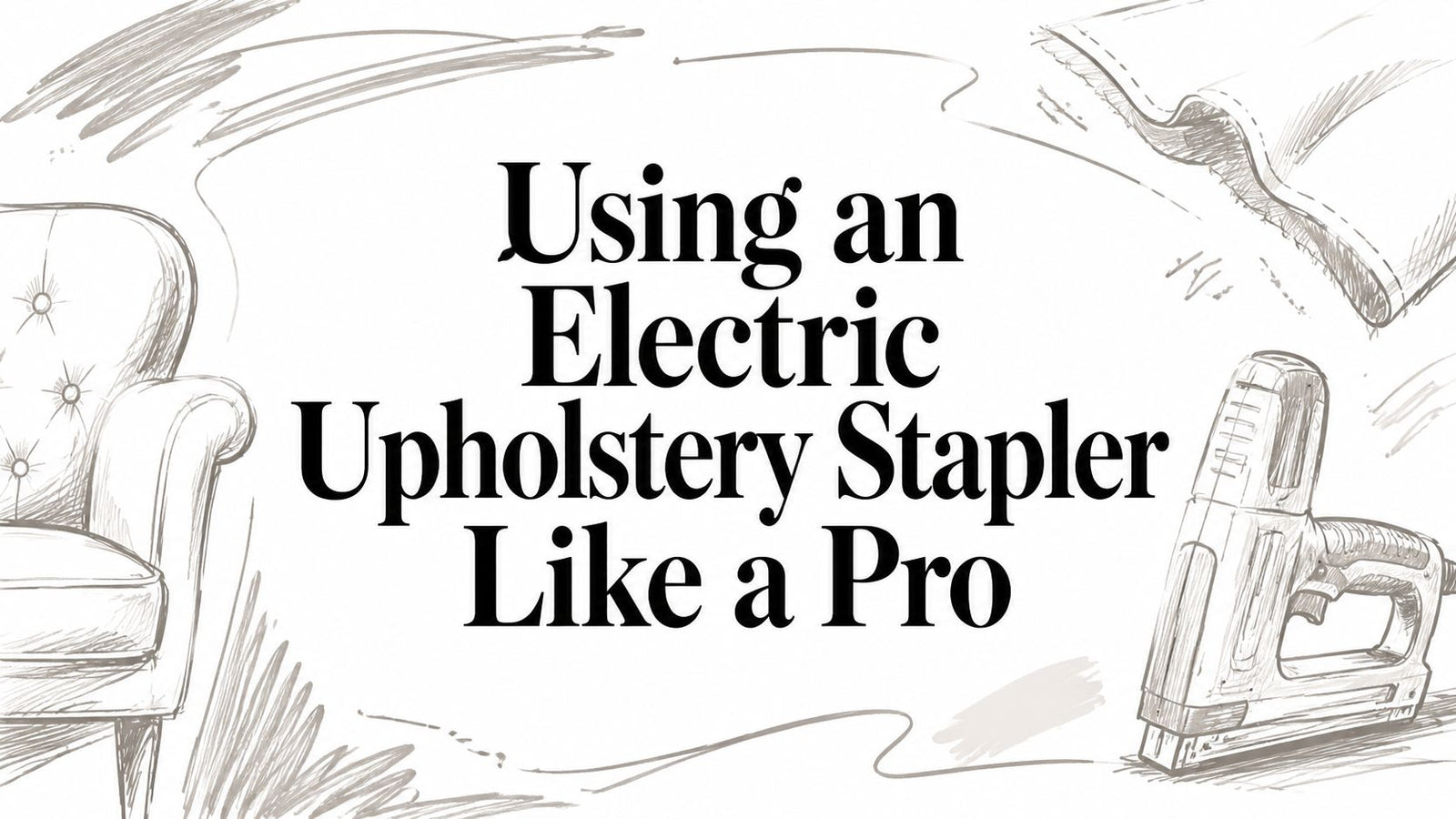 Using an Electric Upholstery Stapler Like a Pro