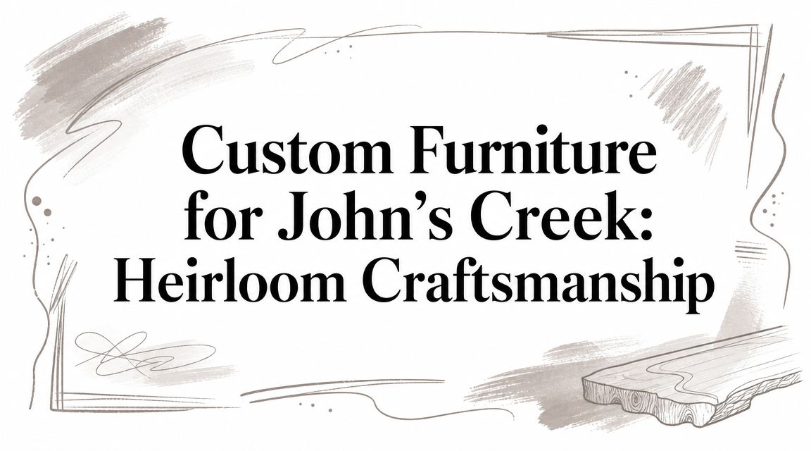 Custom Furniture for John's Creek: Heirloom Craftsmanship