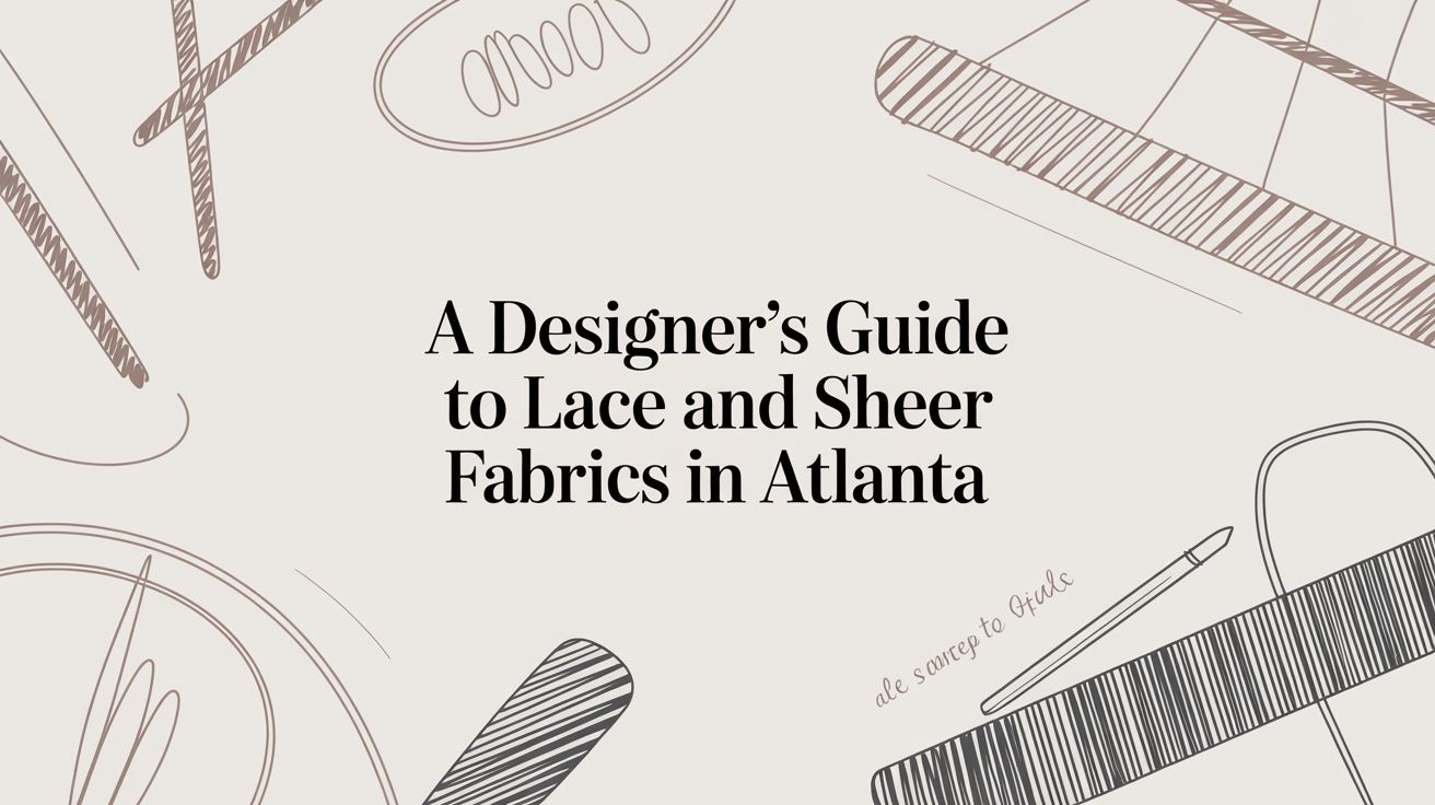 A Designer's Guide to Lace and Sheer Fabrics in Atlanta