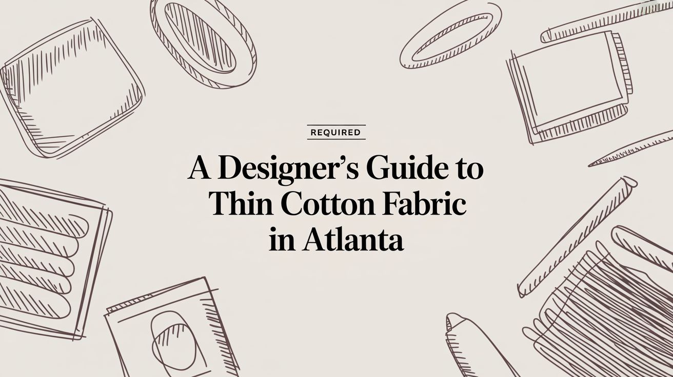 Your Guide to Exquisite Thin Cotton Fabric in Atlanta