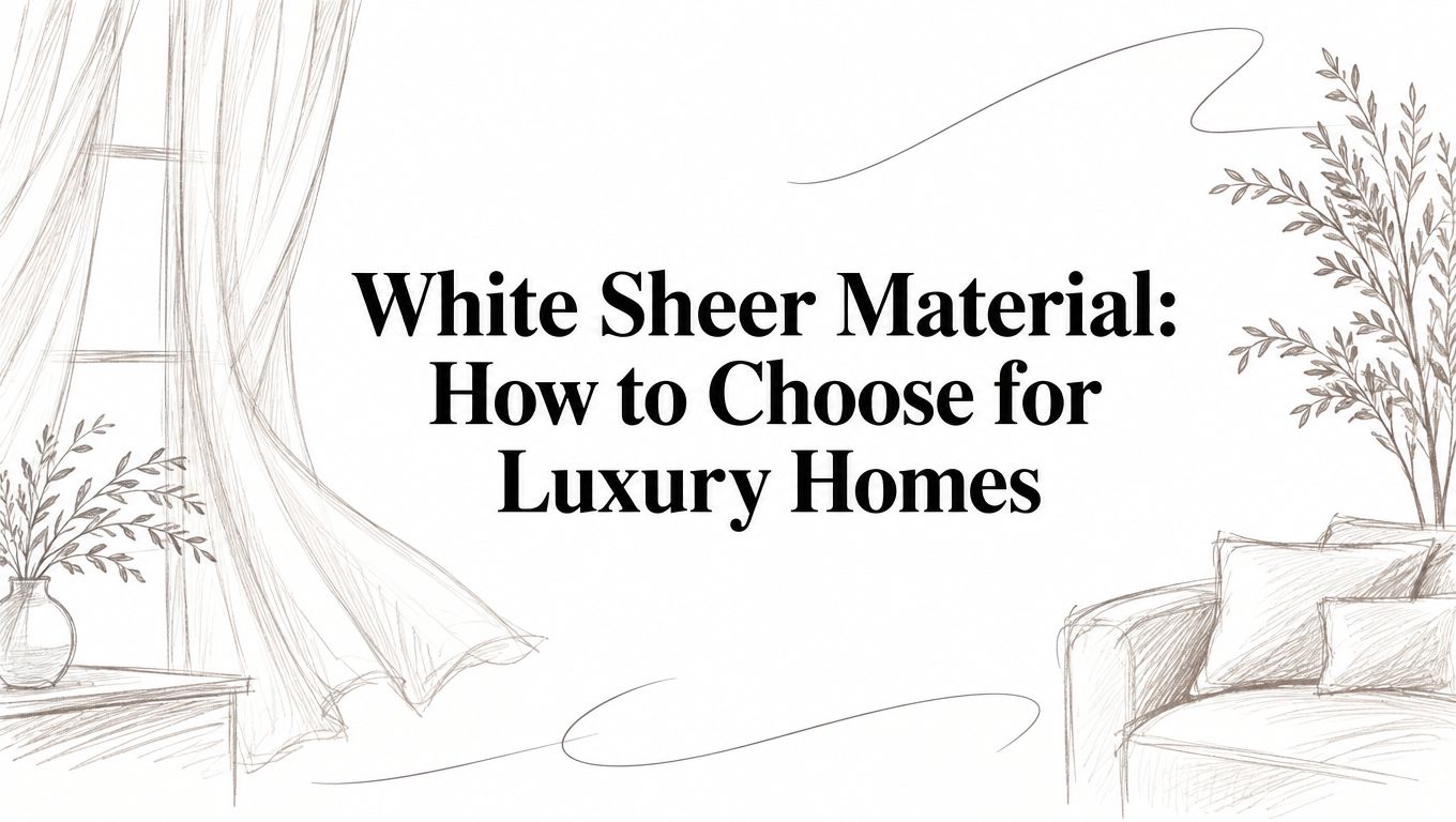 White Sheer Material: How to Choose for Luxury Homes
