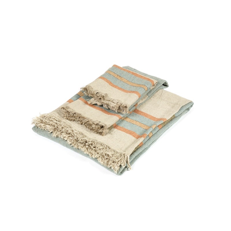 The Belgian Guest towel 21.5"x25.5" Multi stripe