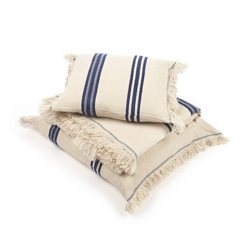 indigo stripe pillow cover 3