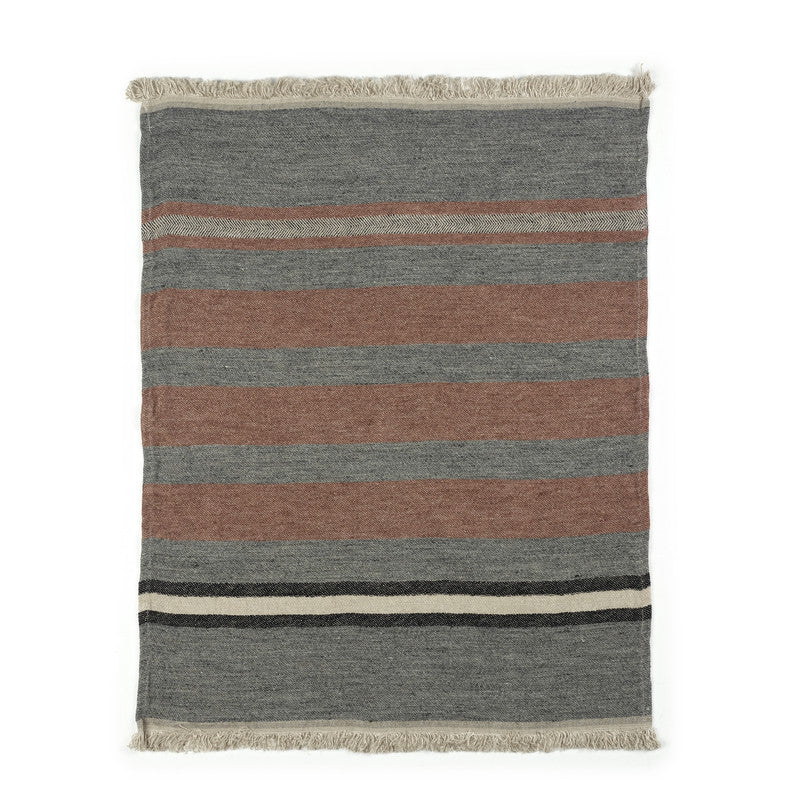 The Belgian Towel Guest towel 21.5x25.5" Sienna stripe 