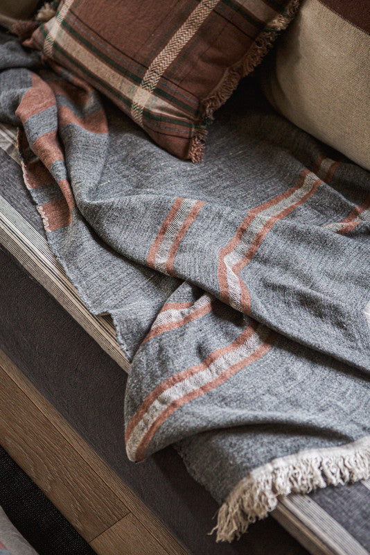 The Belgian Towel Fouta 43x71" Sienna stripe 