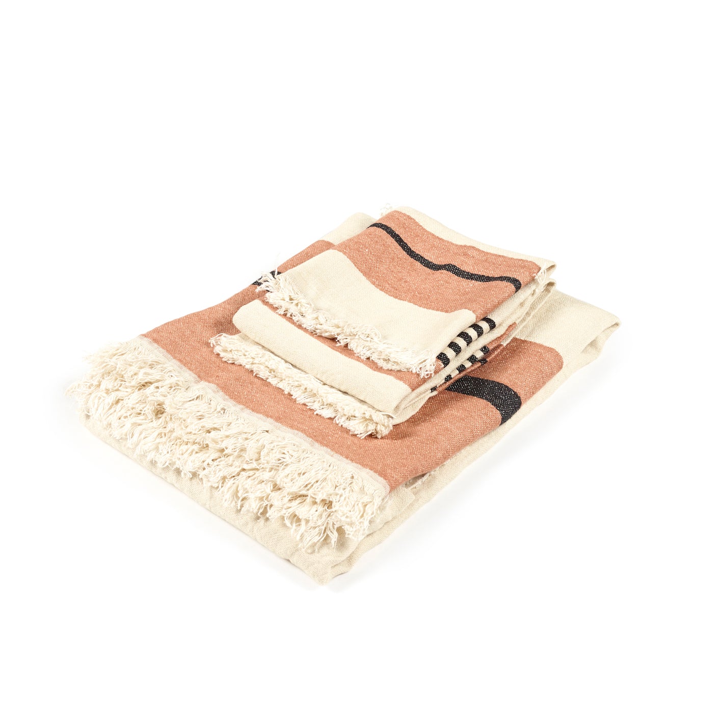 The Belgian Guest Towel Fouta 21.5"x25.5" Inyo  Set of 6