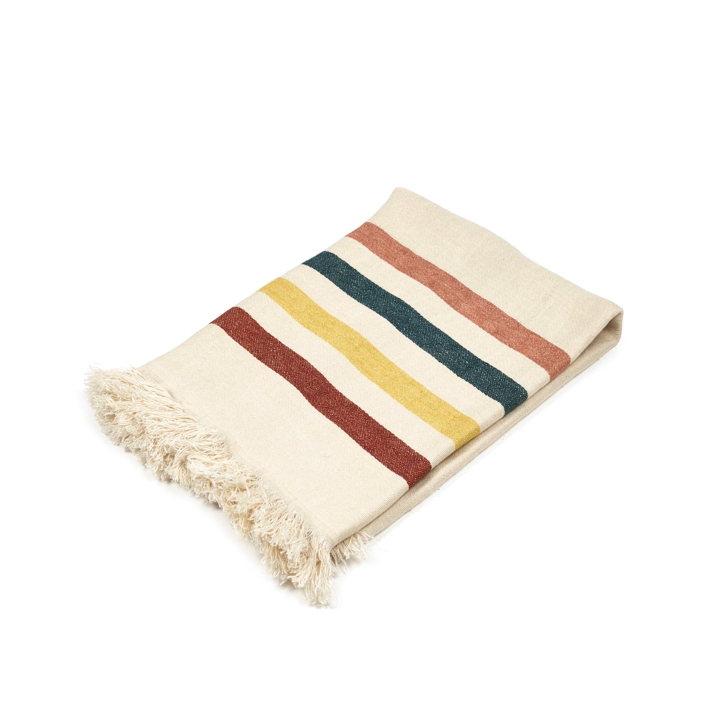 The Belgian Guest Towel Fouta 21.5"x25.5" Lake stripe  Set of 6