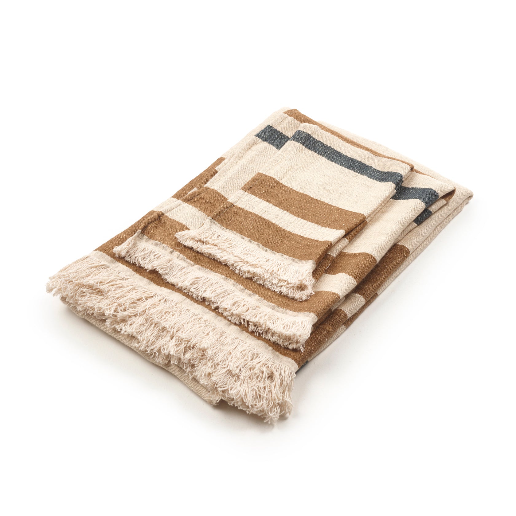 The Belgian Towel Small fouta 14"x20" Dakota stripe  Set of 6