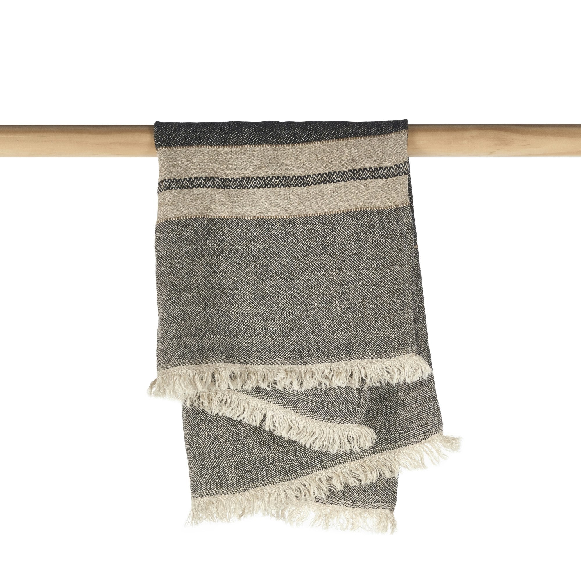 The Belgian Towel Small fouta 14"x20" Tack stripe  Set of 6