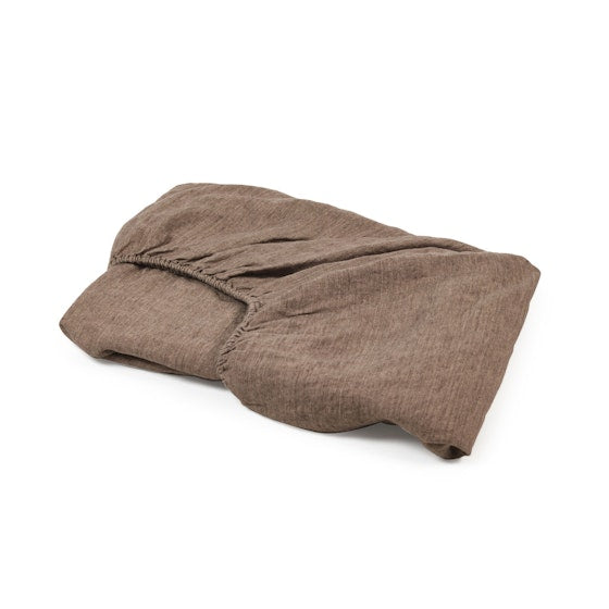 Nottinghill Reversible Stripe-Brown: Fitted Sheet