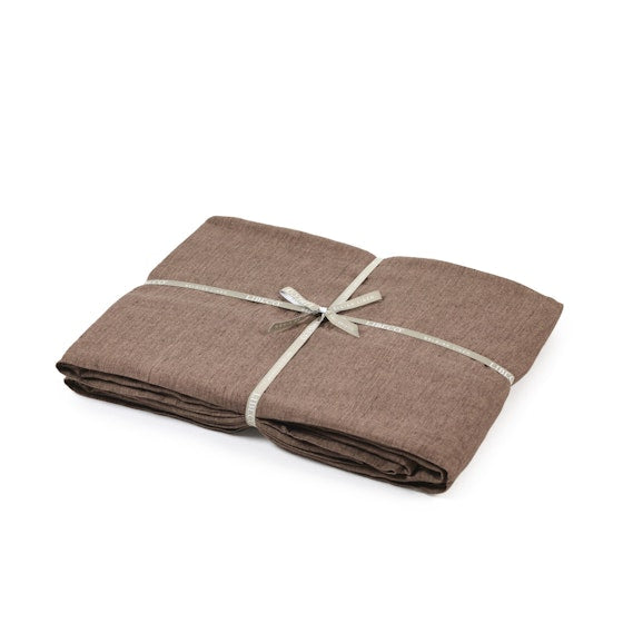 Nottinghill Reversible Stripe-Brown: Flat Sheet