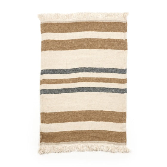 The Belgian Towel Small fouta 14"x20" Dakota stripe  Set of 6