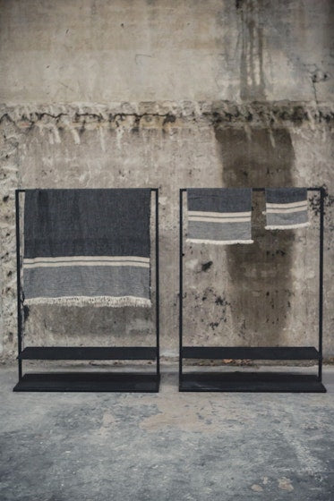 The Belgian Guest Towel Fouta 21.5"x25.5" Tack stripe  Set of 6