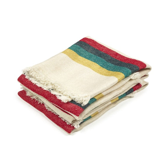 The Belgian Guest towel 21.5"x25.5" Summer stripe