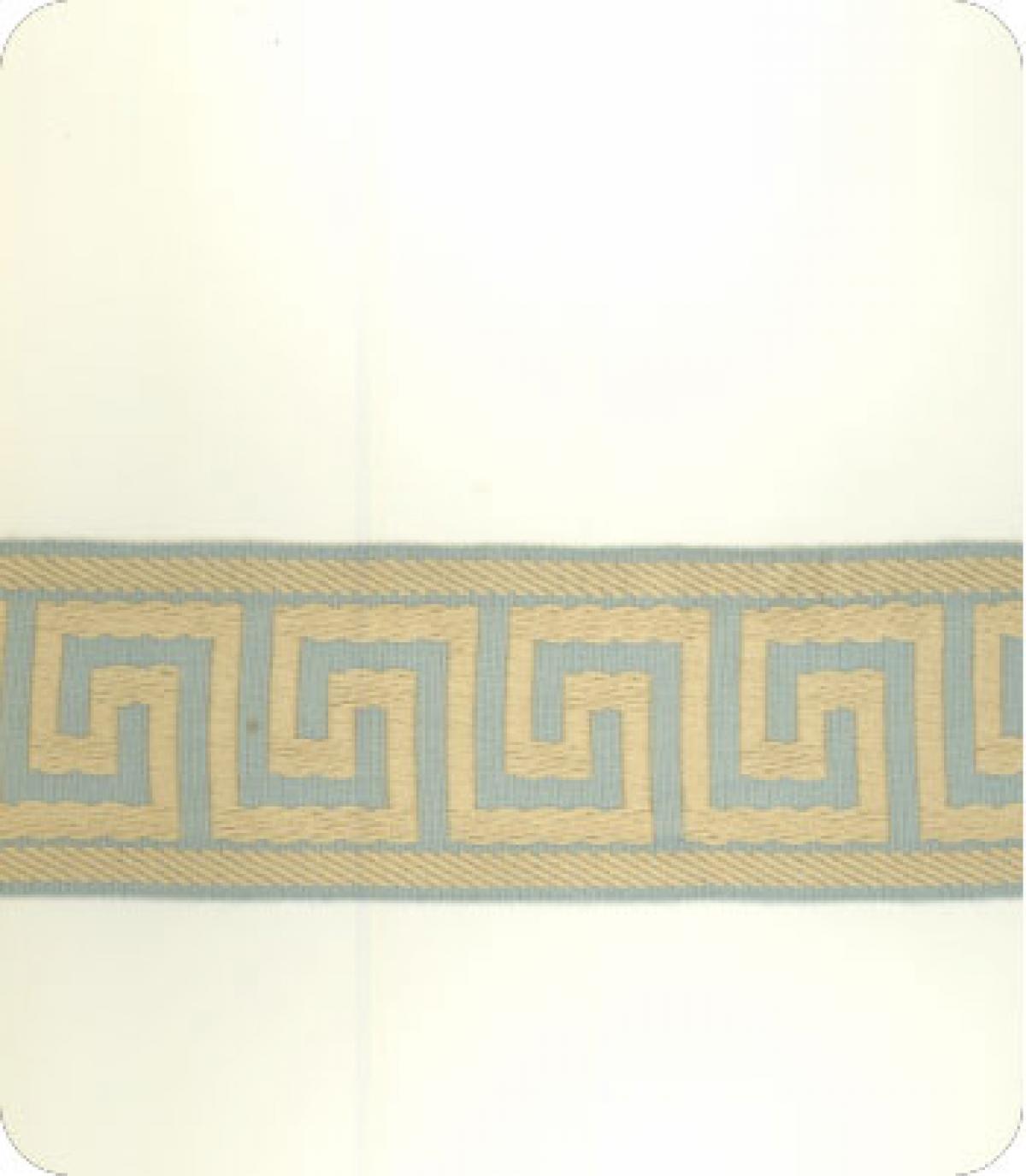 41898 Greek Key Jacq. 10 Pale Blue/Antique