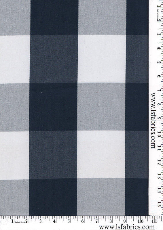 New Check Navy/White