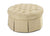 Round Tufted Skirted Ottoman