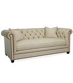 Rolled Back Sofa with Bench Seat
