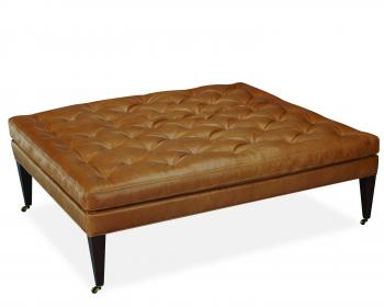Leather Cocktail Ottoman