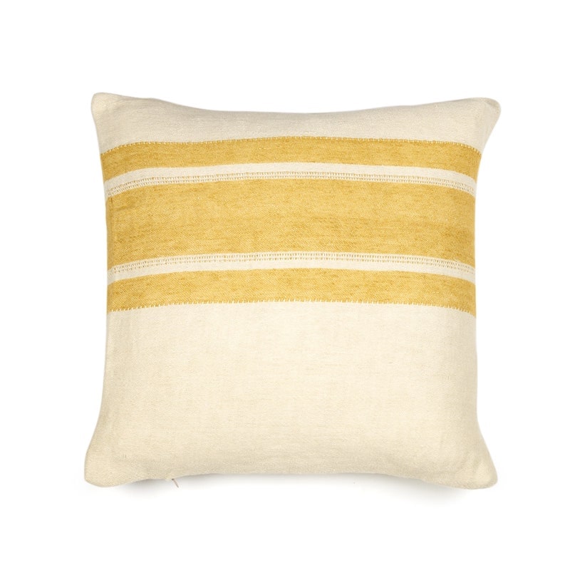 The Belgian Pillow - Mustard Stripe